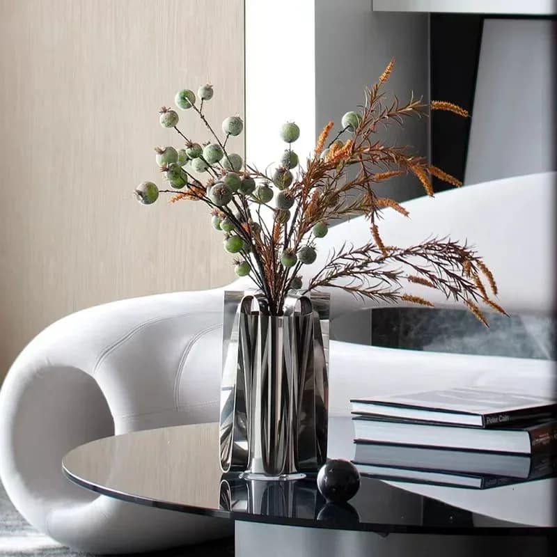 New Chinese-style Stainless Steel Floral Decoration Model Bedroom Decorations Desktop Ornaments In Living Room and Dining Room