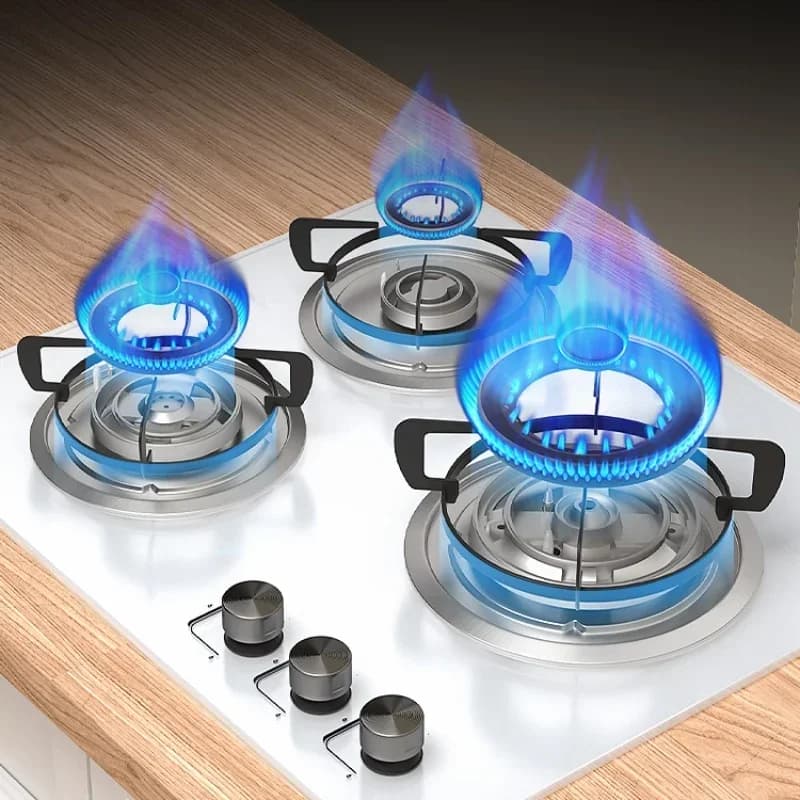 Stove 3 Mouths 5.0kw Fierce Firepower Cooktop 3 Bocas A  Tempered Glass Estufa A  De Cocina Con 3 Quemadores Cooktop