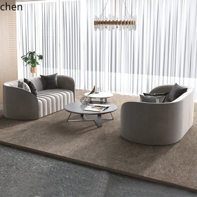 Reception Sofa Hotel Lobby Meeting Chair Modern Commercial Office Fabric Reception Booth Sofa