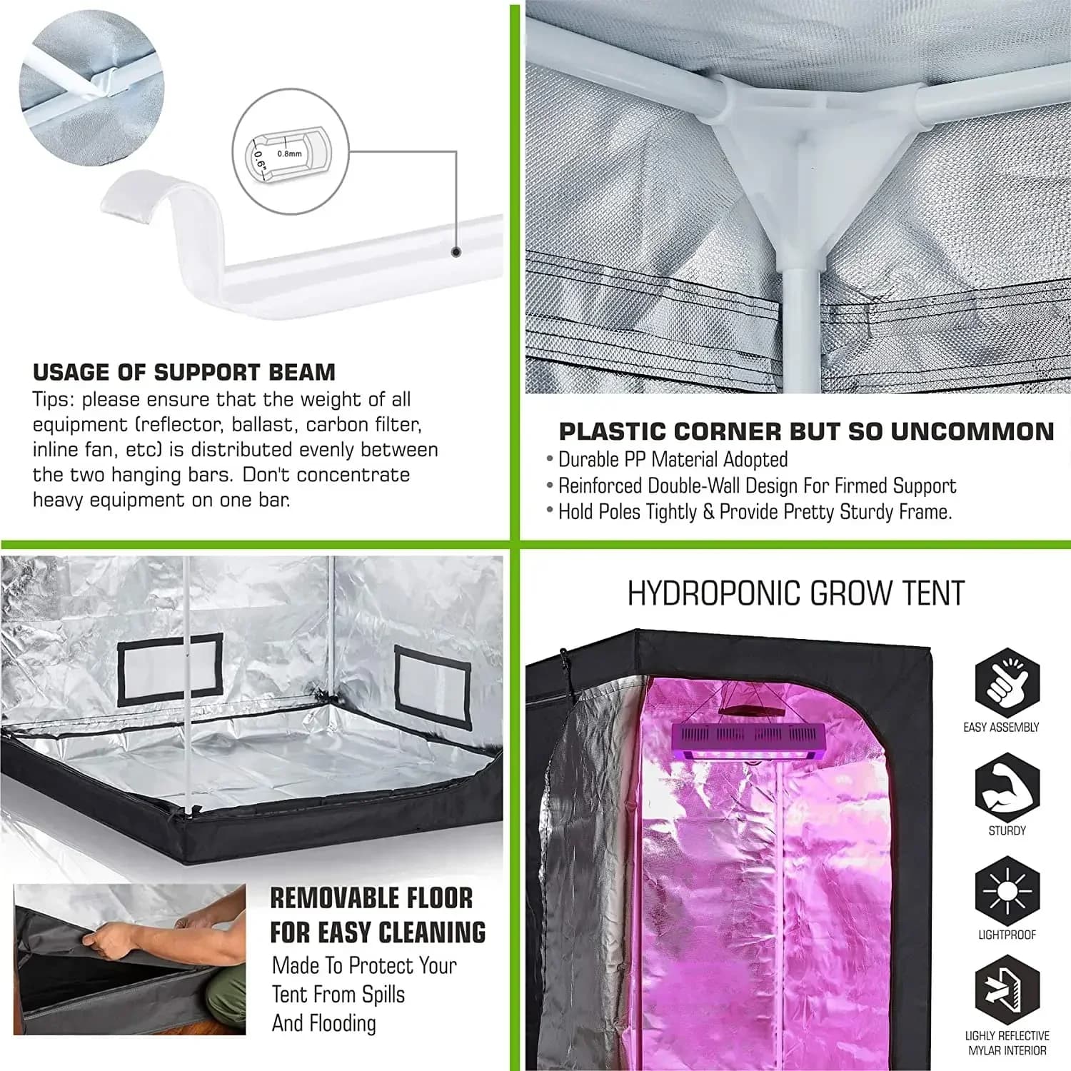 Supply Hydroponics 24*24*48 inch Grow Tent Kit 100w led Grow Light with 4 inch Carbon Air Filter Grow Tent Hot sales