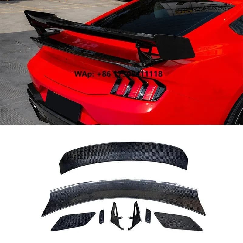 For Mustang Dark Horse 2024-2026 Dry Carbon Fiber Rear Trunk Wing Spoiler  Rear Spoiler Car Accessories Good Fitment