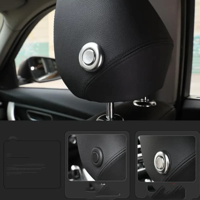 Front Seat Headrest Post Switch Adjust Button Rod Molding Cover Decorative Trim For BMW 3 Series  2013-2018 Car Accessories