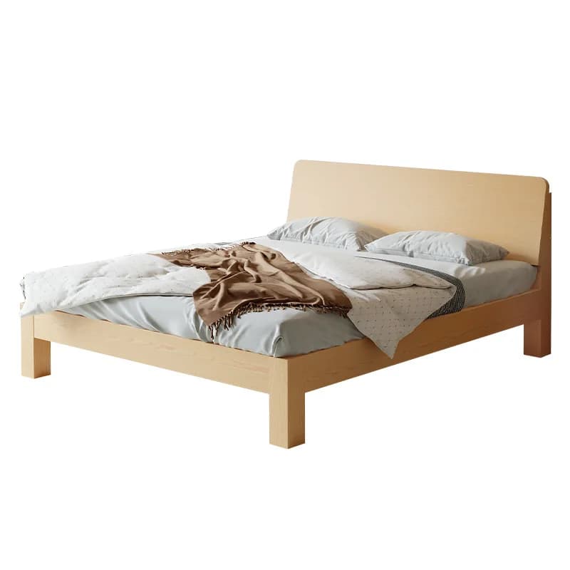 Pine solid wood 1.5 double bed economy 1.8 rental single rental house simple bed frame 1.3m