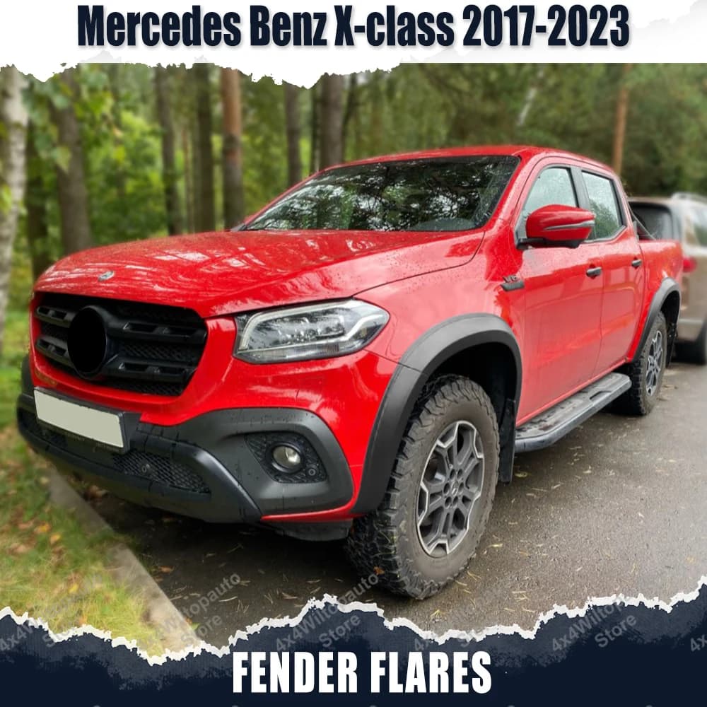 Slim Fender Flares for Mercedes Benz X-class 2017 2018 2019 2020 2021 2022 2023 Wheel Arches Protector International Model