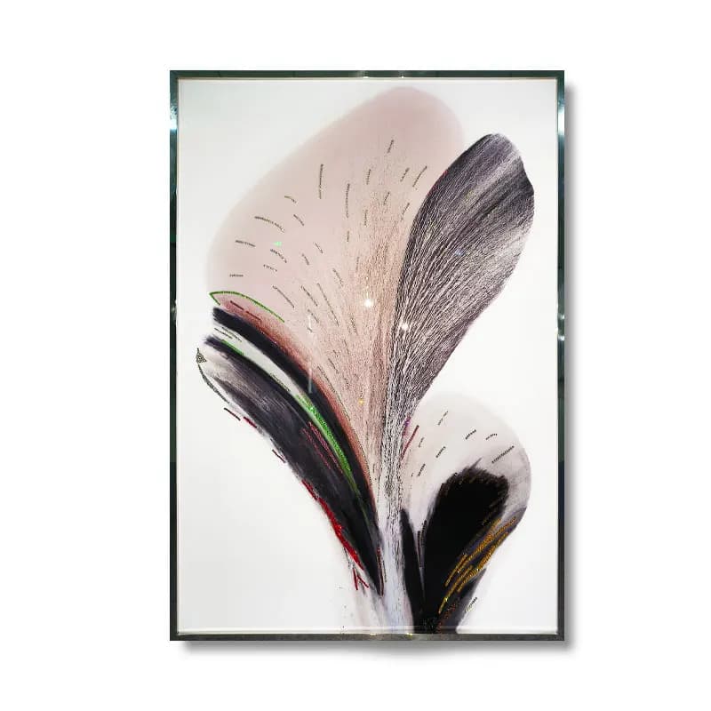 CX light luxury crystal porcelain painting high-end villa, living room, entrance decorative painting