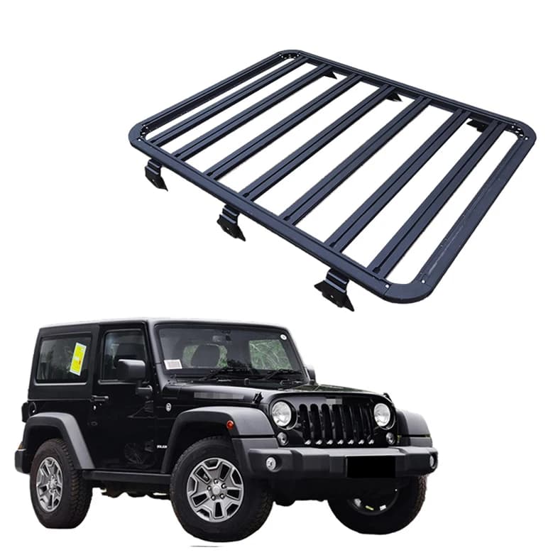 Cross Bar Frame Guality Aluminum 4x4 Luggage Bar Car Roof Rack Roof Luggage Basket For For Jeep Wrangler JK 2011-2017