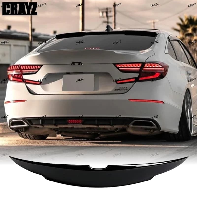 For 2018-2022 Honda 10th Accord 4Door Rear Trunk Lid Spoiler Wing MCX Style Black Colors Tail Wings ABS Plastic Car Accessories