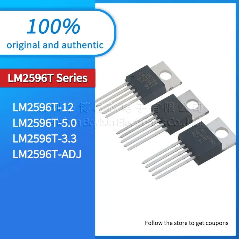5 pieces/batch Small size LM2596T-3.3 LM2596T-5.0 LM2596T-12 LM2596T-ADJ Black PC casing