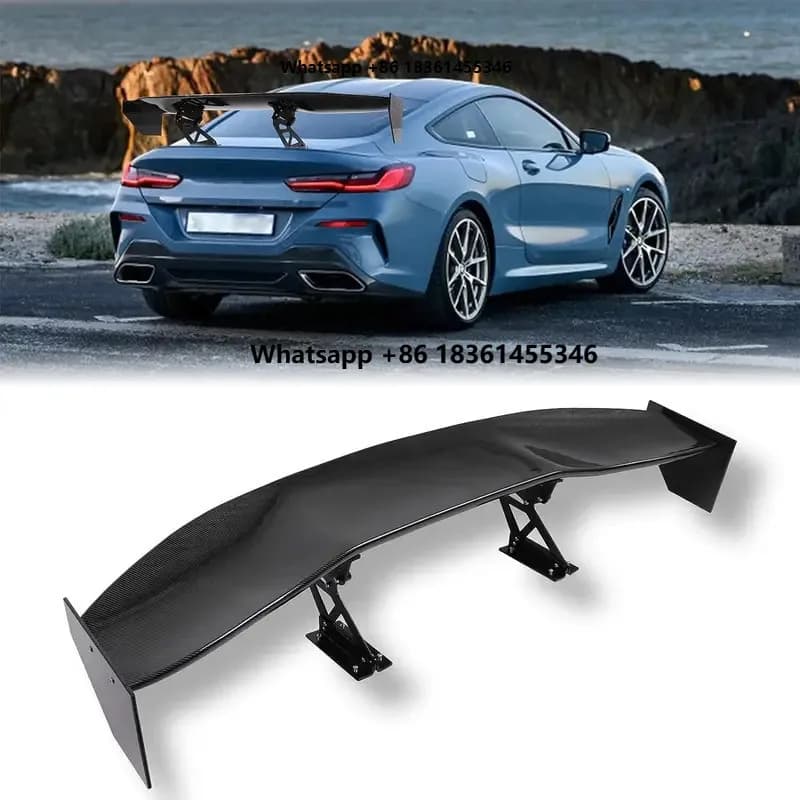 UNIVERSAL 57" WING DRAGON-2 STYLE GT TRUNK ADJUSTABLE SPOILER WING Carbon Fiber