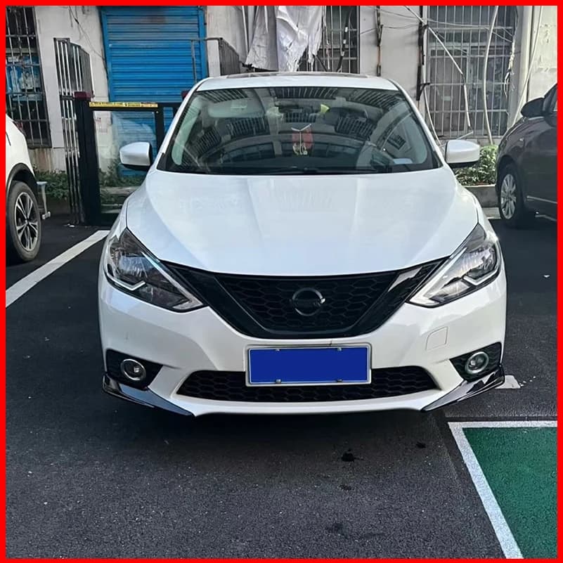 For Nissan Sentra 2016-2019 Front Bumper Body Kit Dual Side Protective Corners Diffuser Lip Car Styling Accessories