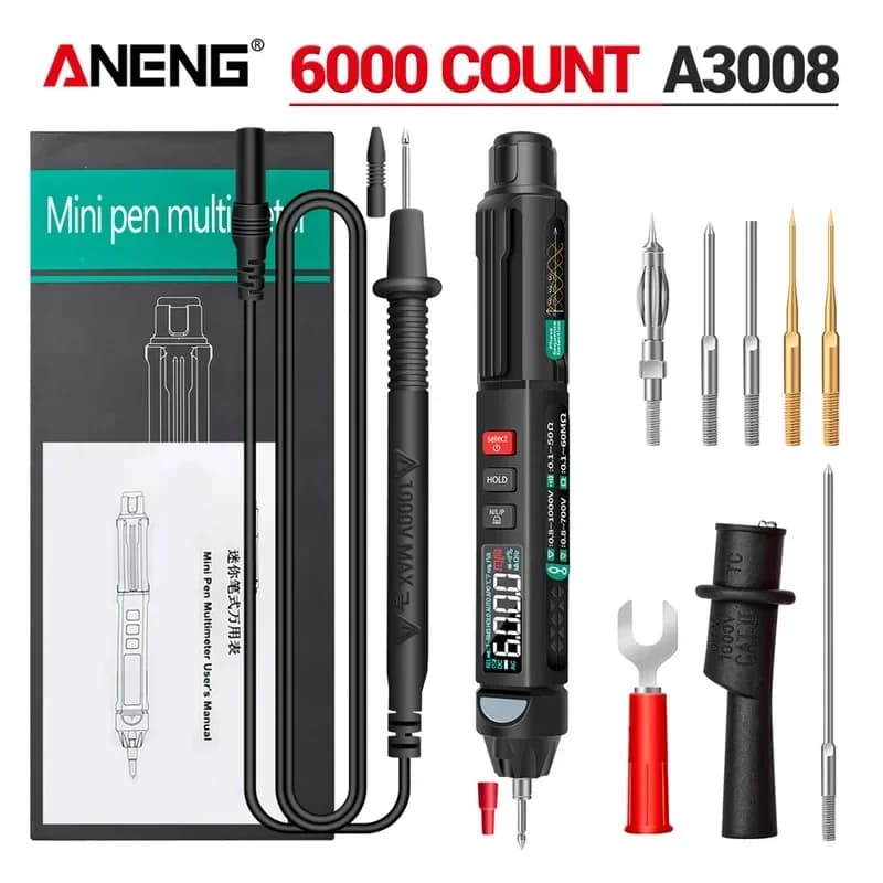 ANENG Pen type Multimeter 6000 Counts Intelligent Professional Pen Tester A3008 Current Meter Non-Contact Voltmeter tool