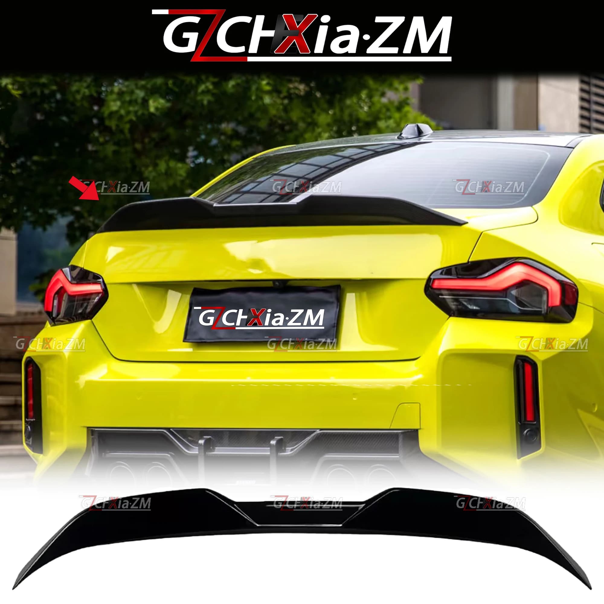 For BMW 2 Series M2 Coupe (G42 G87 2022-2025) Rear Spoiler MP Style Rear Diffuser Exterior Kit Rear Wing Accessories