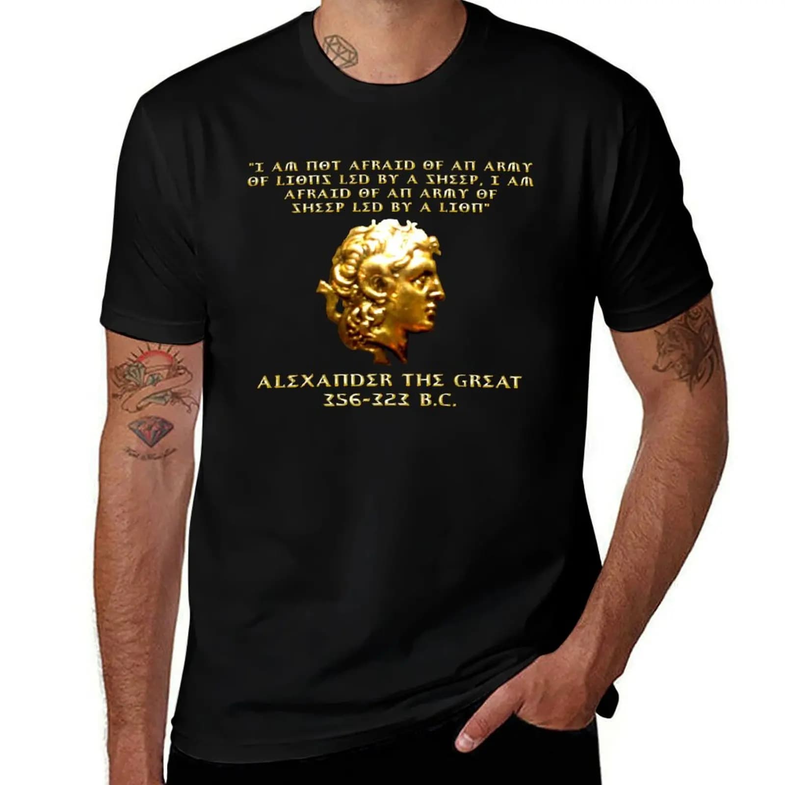 Alexander the Great T-Shirt Simple Print Design T-Shirt