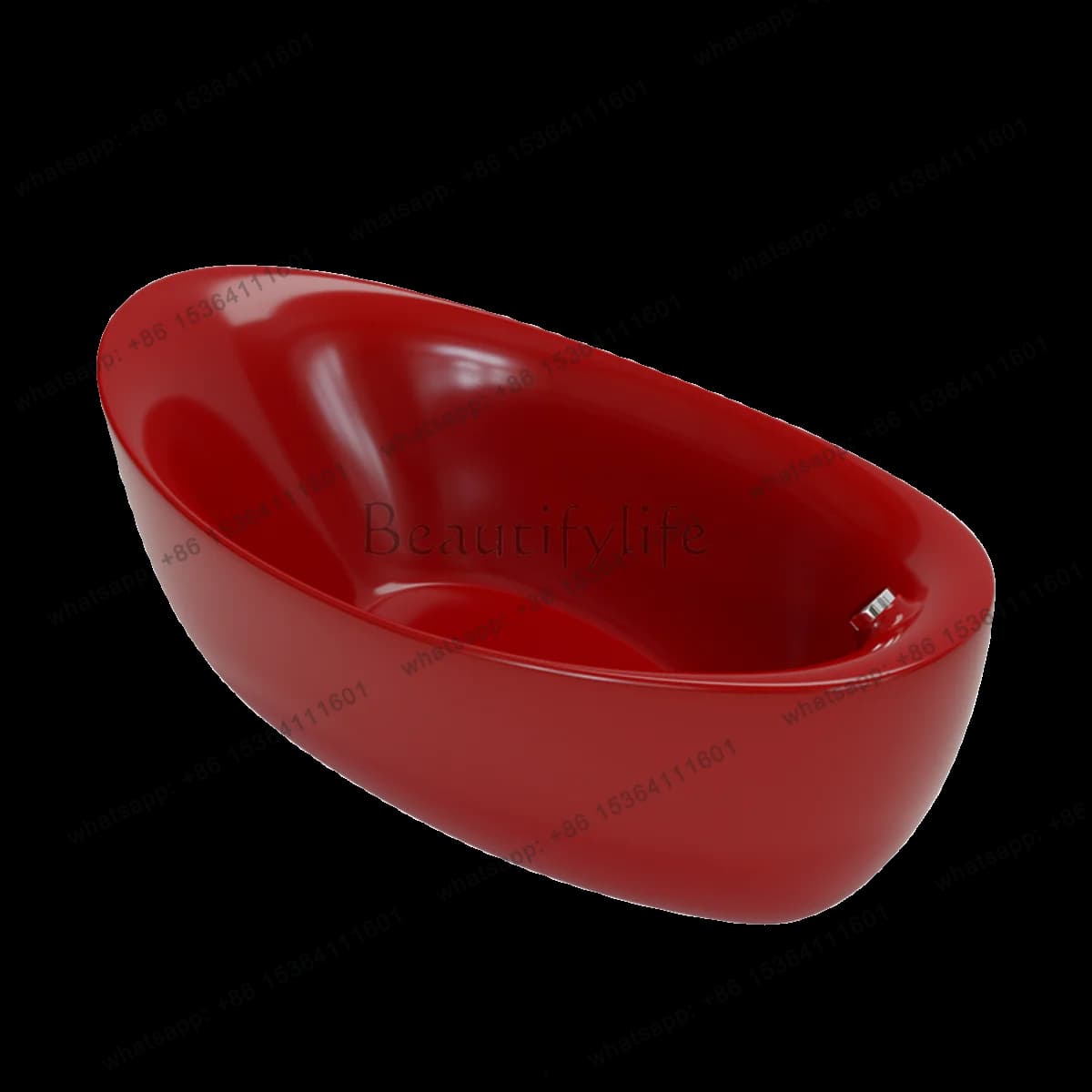 Acrylic household bathtub integrated art independent thermal insulation color bathtub