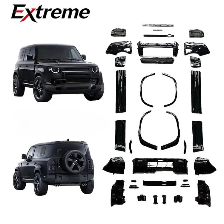 Wholesale Parts Bodykit Full Body Kit Set Modified Upgrade Auto Car for Defender 2020 Black Style for Land Rover