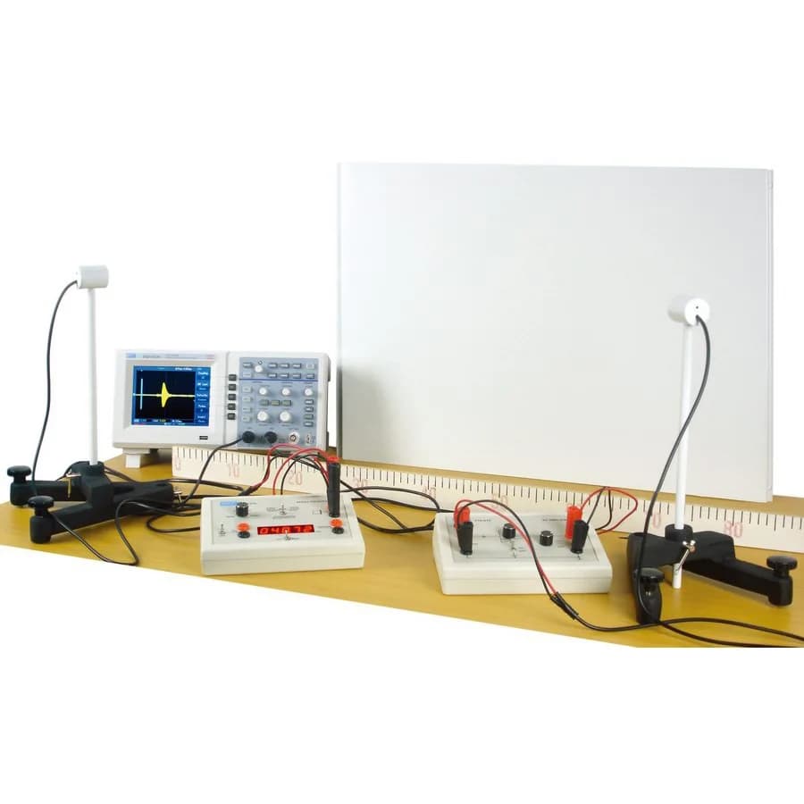 Ultrasonic Waves Experiment System of Reflexion Ultrasonic Transducer 40 kHz Generator 40 kHz AC Amplifier