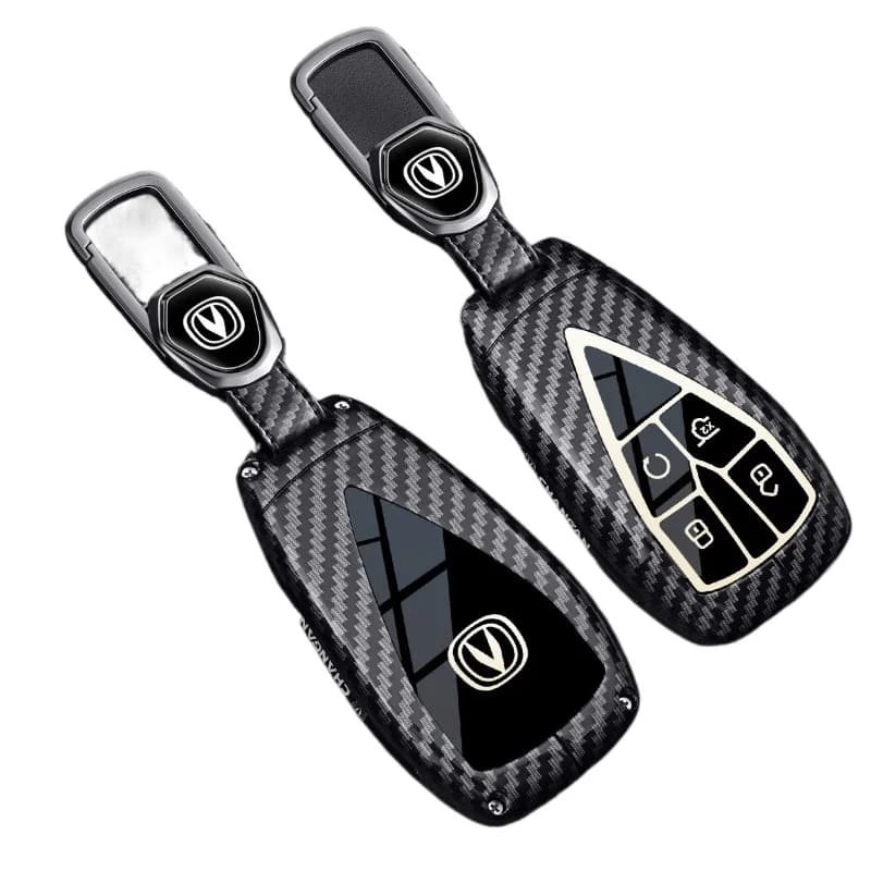 Premium Zinc Alloy Key Cover Case for Changan X5 Plus/Eado/CS35 Plus/UNI-K/F70 Blue Whale/UNI-T - Protective Key Fob Shell