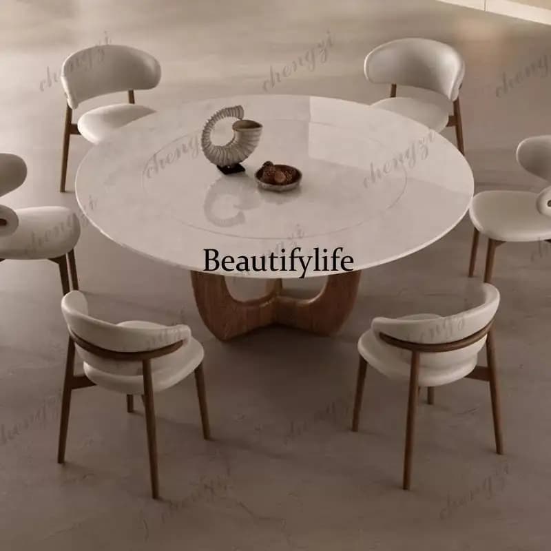 K182 Rotating Round Dinner Table Kitchen Minimalist Lounges Luxury Dining Table Island Conference Muebles Para Hogar Furniture H