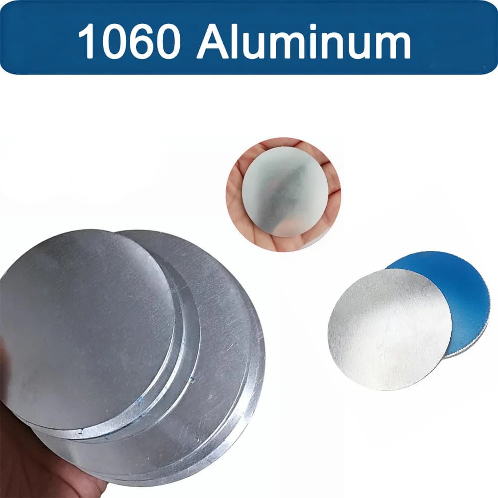 1060 Aluminum Round Plate Dia 50mm - 300mm Aluminum Circular Sheet Disc Round Disk Thickness 0.5~10mm Customize Laser Cut