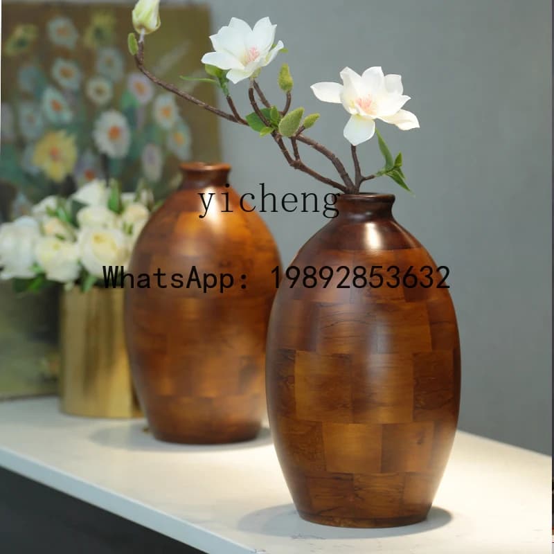vase decorative ornament living room flower arrangement new Chinese zen flower ware desktop bogu rack