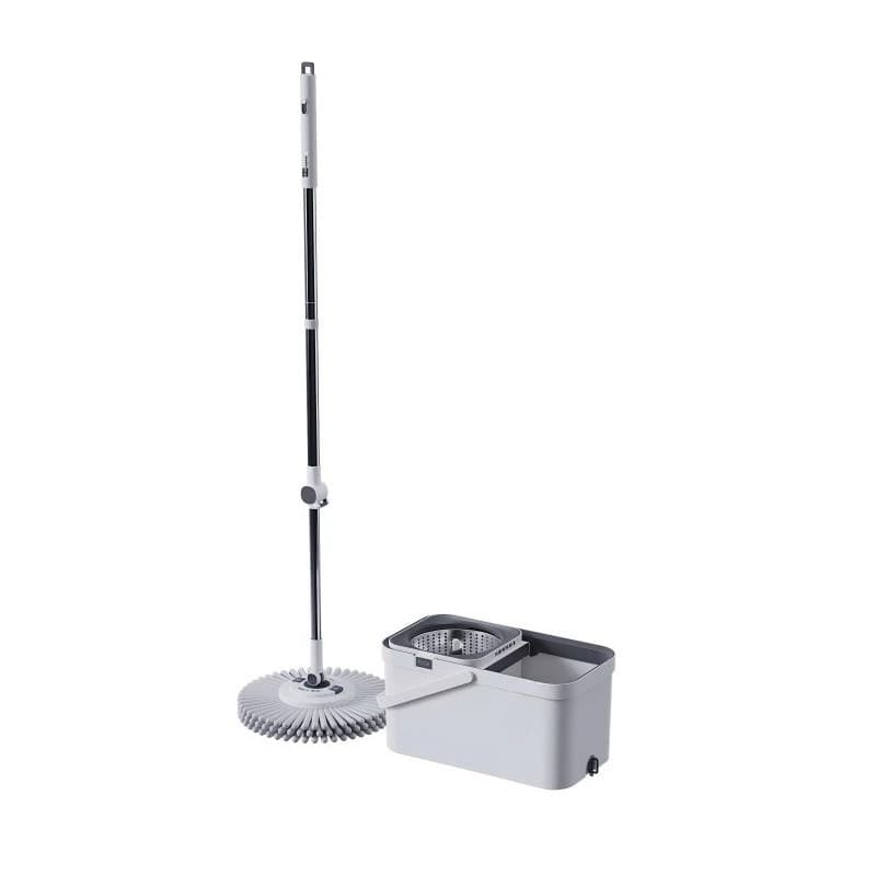 rotating dehydrating bucket mop, hands-free washing, mopping, enlarged cotton head, self-wringing water mop