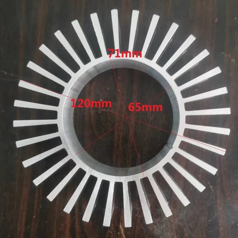 120x65mm Round LED Heatsink Radiator Aluminium Heat Sink Radiator for Household Lamp Radiator Replaceable Customize