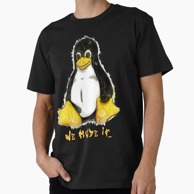 We Made It Linux Operating System Graphic T‑Shirt Casual Short Sleeve Tees Geek IT Developer Fan Gift Tops S-6XL