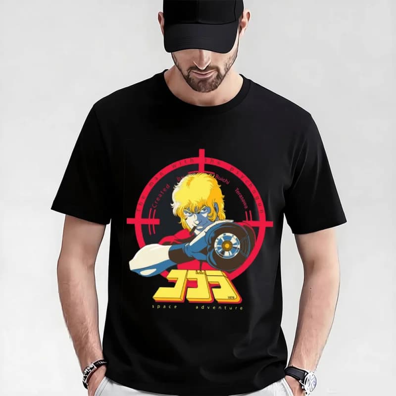 0405 The Space Adventure Cobra gift t shirt The Space Pirate Psychogun Kobura Anime Graphic tee Y2K clothes All size Tops S-6XL