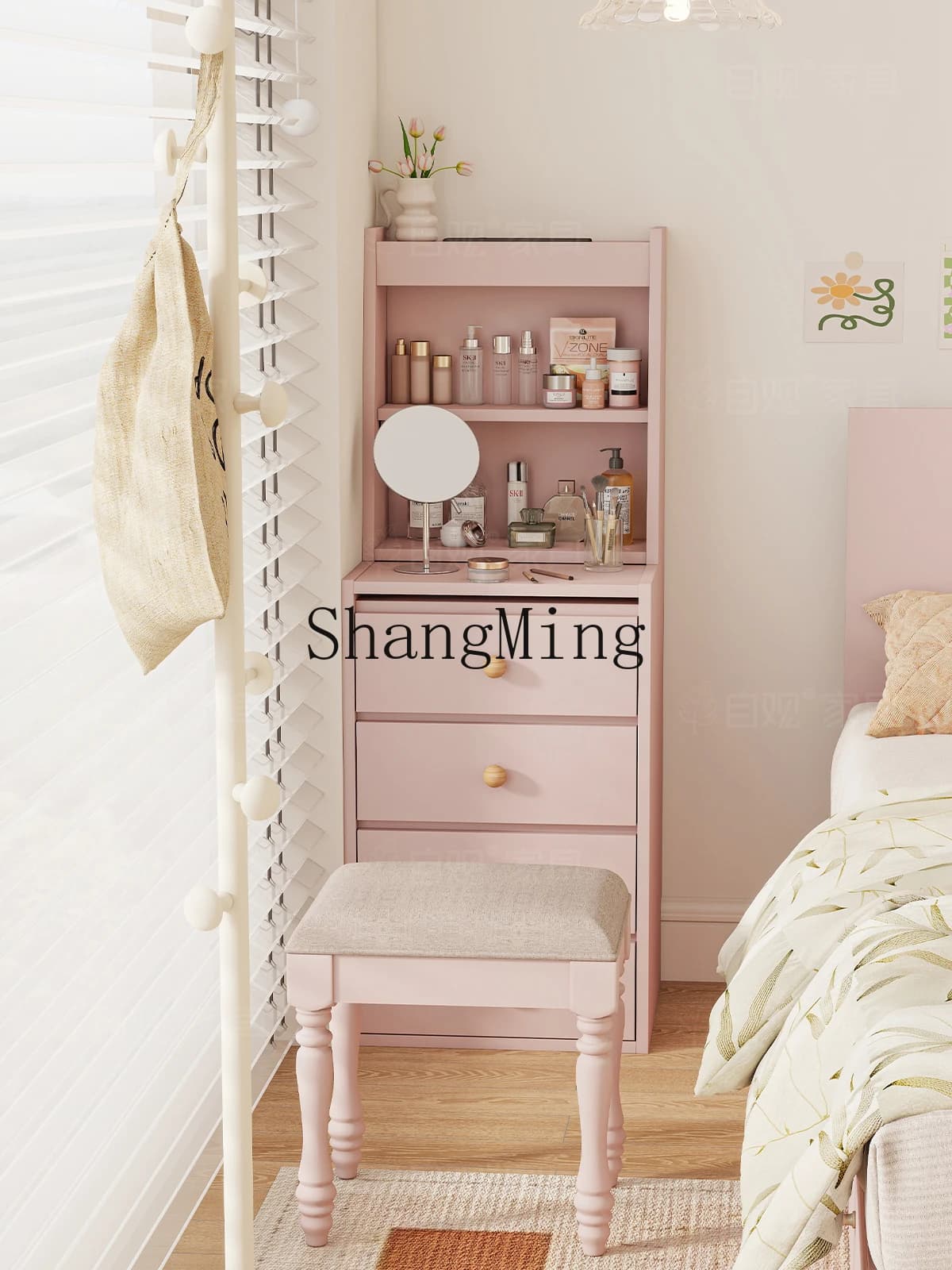 CL integrated bedroom 45cm narrow dresser dopamine extended desktop bedside table