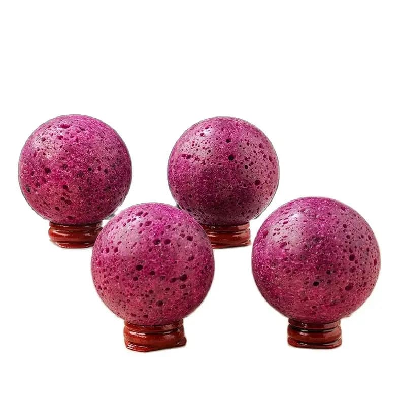 Natural Precious Ruby Crystal Sphere Reiki Healing 1PCS