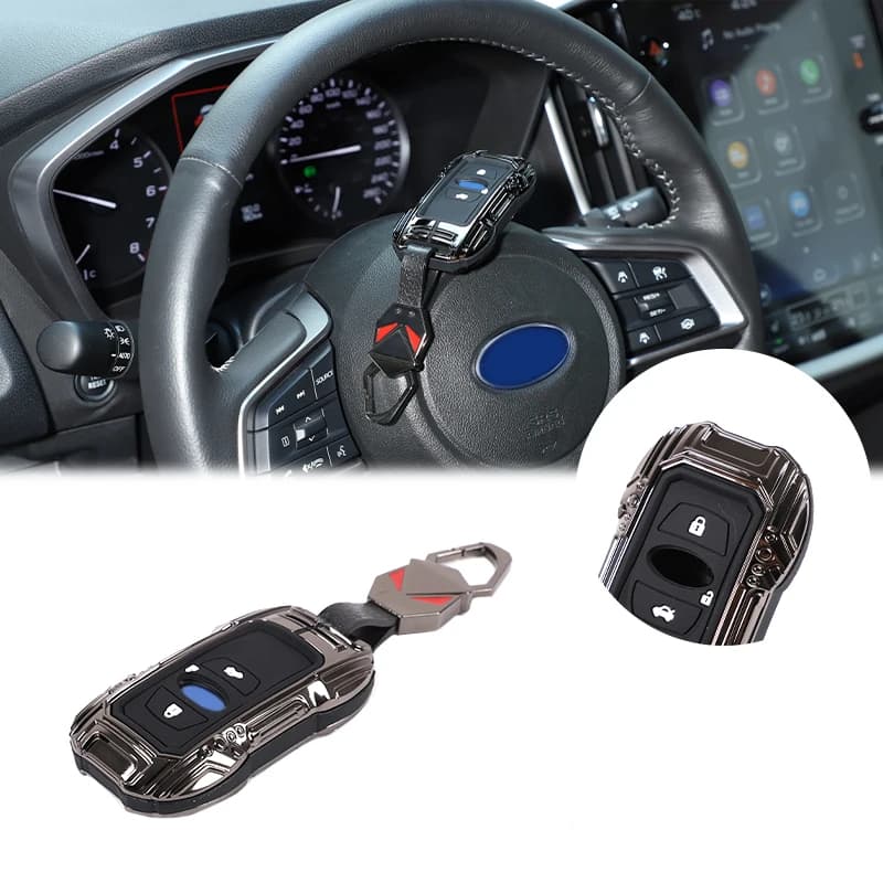 ZincAlloy Key Case Mecha Car Key Fob Cover Keychain Car Supplies For Subaru Forester XV Crosstrek BRZ Outback Legacy 2019-2026