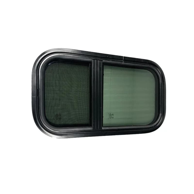 Tempered Glass Rv Sliding Side windows  with Half Built-in Screen for RV for Motorhome caravan Sliding Window Trailer Window