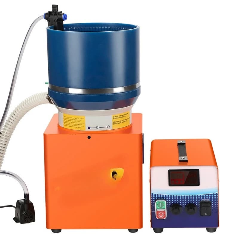 2-in-1 dry and wet grinder, eddy current polishing machine, small stainless steel jewelry chamfering and rough edge remova
