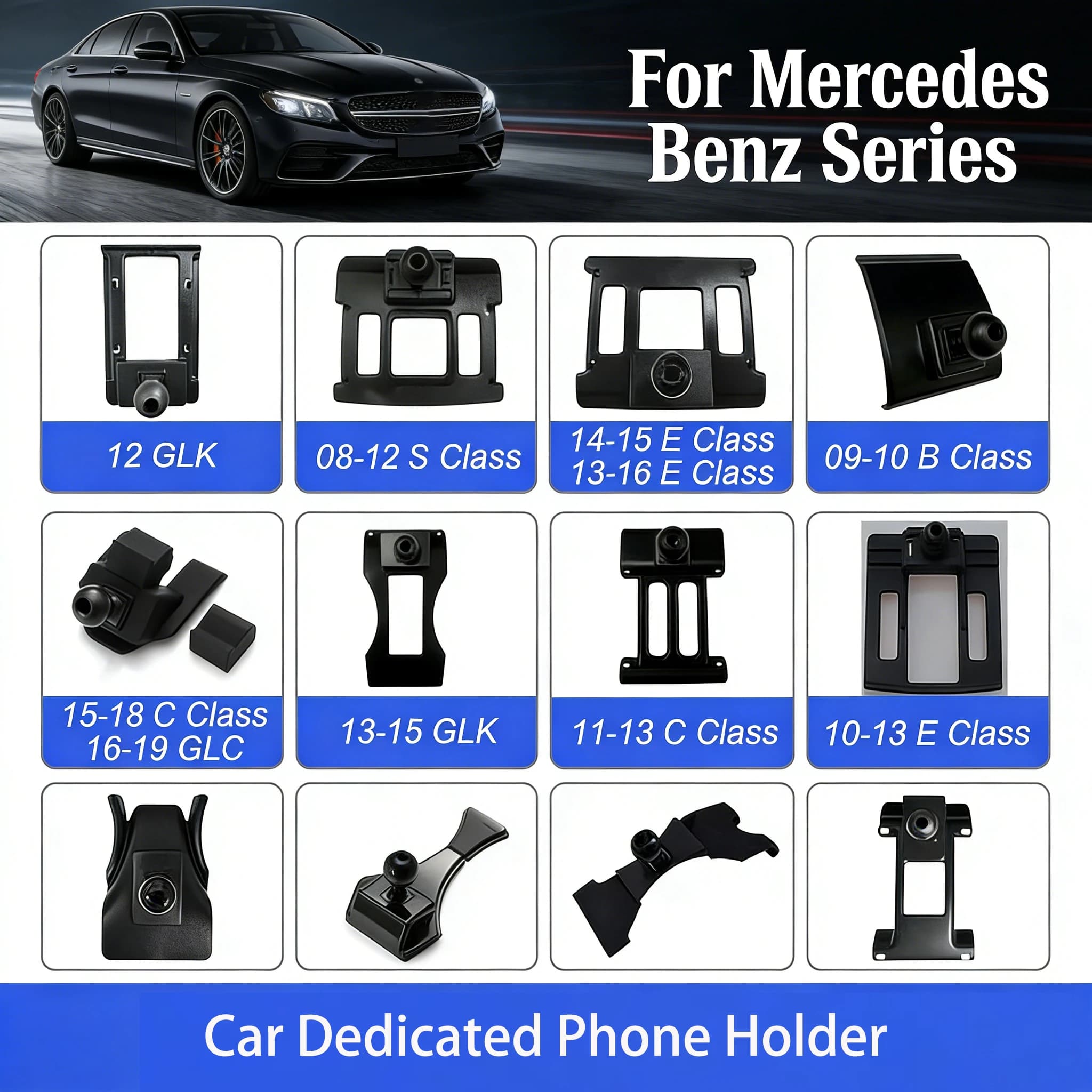 Special Mobile Phone Holder Bracket Base For Mercedes Benz W205 W213 A C S E Class W221 W222  GLC X253 C253 CLS CLA GLA GLB GLE