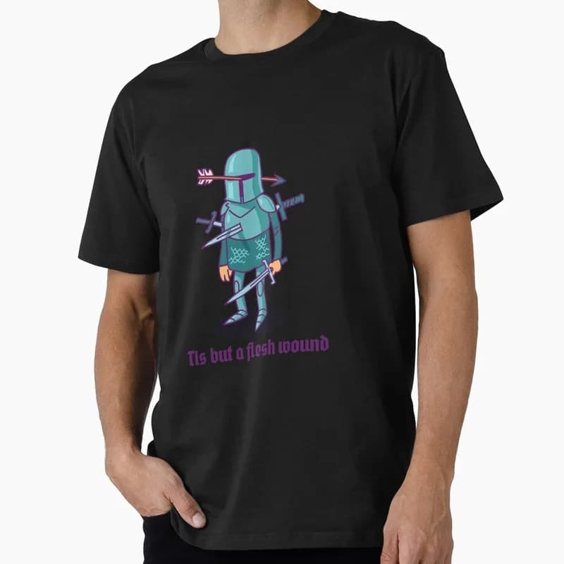 Tis but a flesh wound Funny Monty Python Gift T-shirt Short Sleeve Tee British Comedy Graphic clothes US size Tops S-6XL