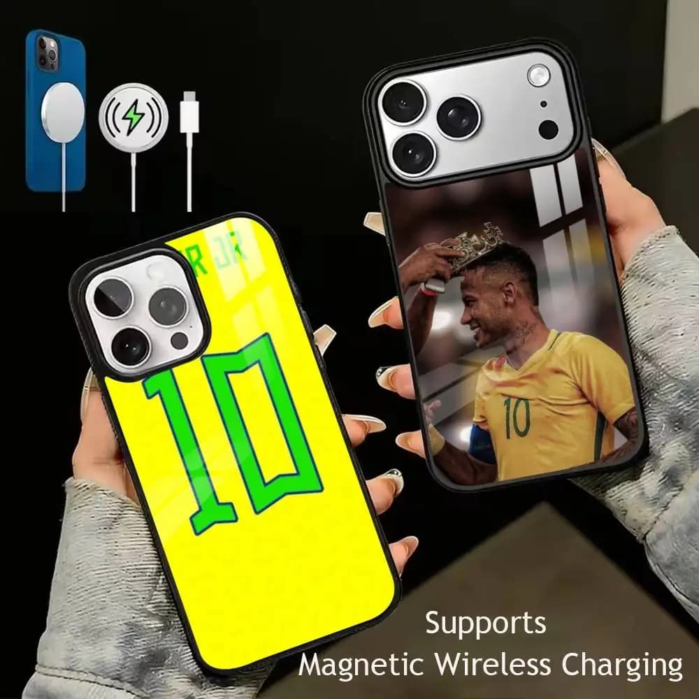 Football 10 For NeYmAr gift  Phone Case For iPhone17,16,15,14,13,12,11 Plus,Pro Supports Magnetic Wireless Charging