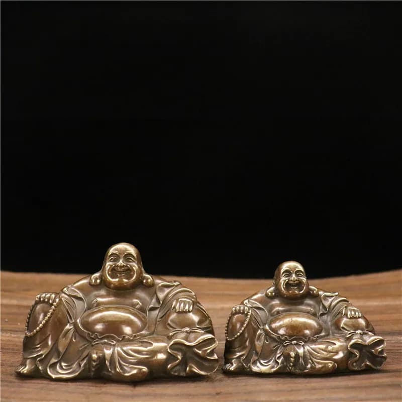 Sitting in a Cloth Sack, Car Ornament, Pure , Maitreya Buddha, Copper Statue, Various Designs