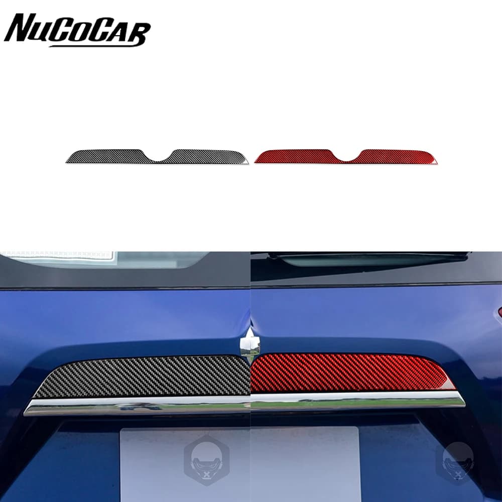 For Nissan X-Trail Rogue T32 2013-2021 Carbon Fiber Trunk upper Panel Trim strip Car Accessories Exterior Decorative Stickers