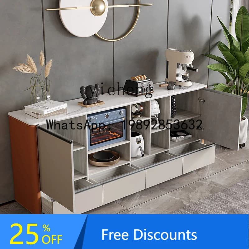 AA   Saddle Leather Side Cabinet Kitchen  Multifunctional Microwave Oven Oven Locker