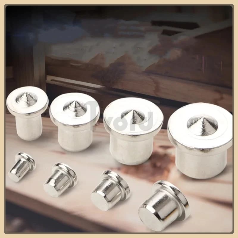 Dowel Drill Woodworking Tools Dowel Centre Point Pin Set 4pcs 6mm 8mm 10mm 12mm Dowel Tenon Center Set Transfer Plugs Wood Drill
