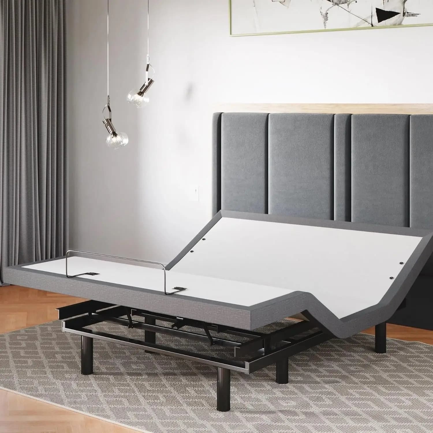 Classic Adjustable Bed Base, Head and Foot Lift, Massage, Under-Bed Lights, USB, Memory, Zero Gravity Smart Frame, Customized