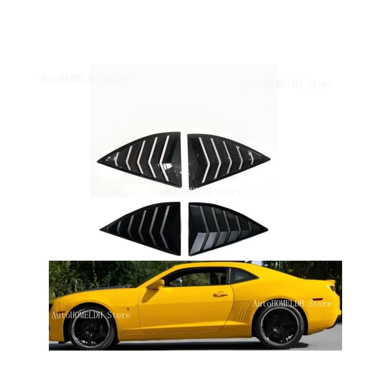 Gloss Black Car Side Window Louver For Chevrolet Camaro 5th Gen 2010 - 2015 2011 2012 2013 Car Rear Window Shutter Cover Spoiler
