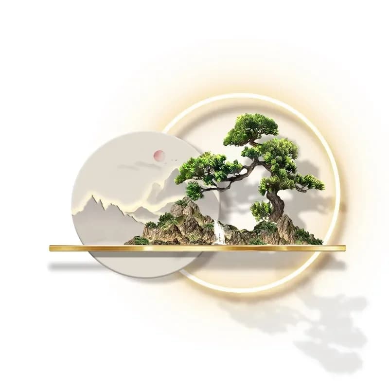 Background wall New Chinese landscape hanging painting Entrance mural