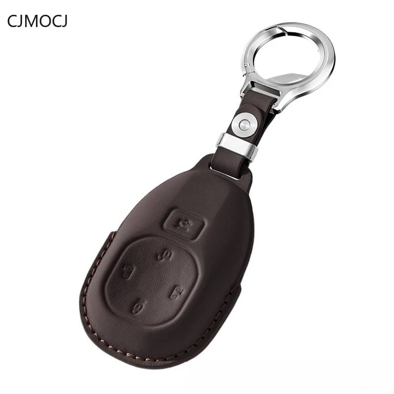Premium Genuine Leather Key Cover Case for GAC Trumpchi GS4/GS8/GS3/M8/M6/GS5/GA6/Yingbao/M/ Master - Protective Key Fob Shell