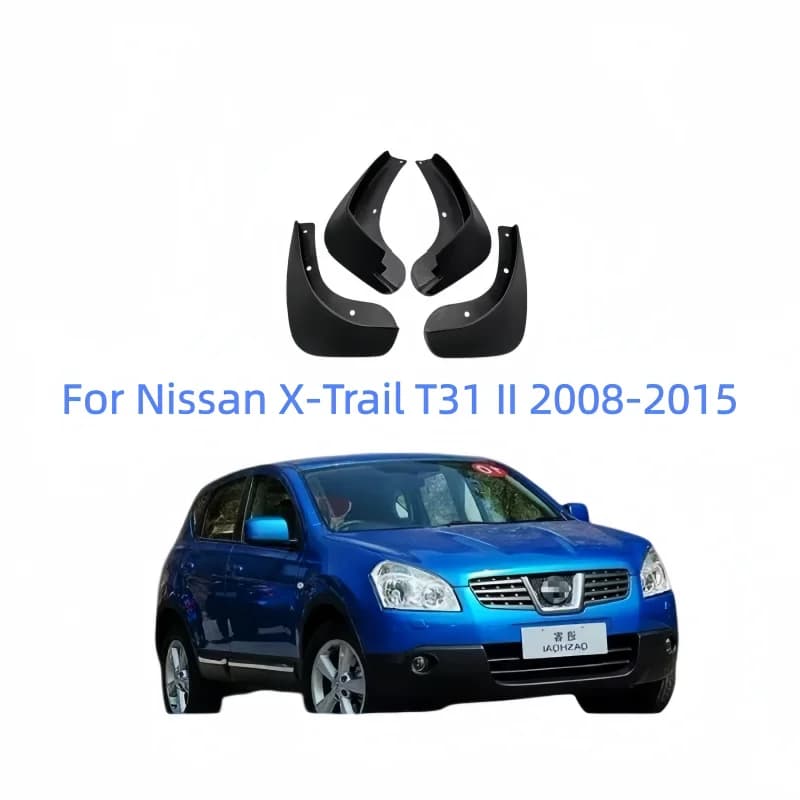 For Nissan X-Trail T31 II 2008-2015 Mudguards Custom Fit Car Fender Flare Splash Guard Set Front Rear Accessories OEM Style