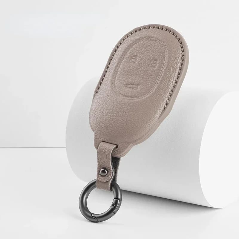 Suitable For NIO ES6 ES8 EC6 ET7  Sheepshin Leather  Car Remote Key Case Cover