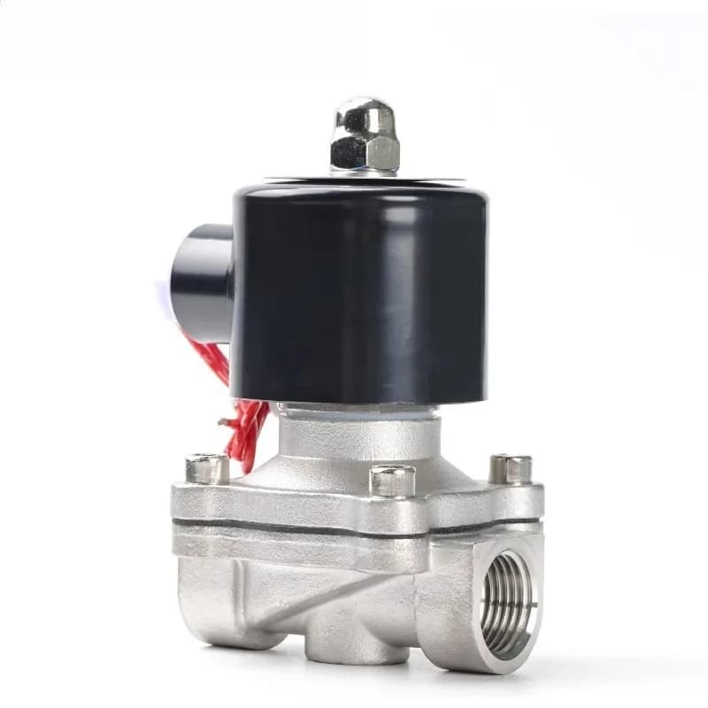 2S160-15 1/2 Inch Pneumatic Solenoid Valve DC24V Water Switch Valve AC220V Water Control 304 Stainless Steel Normally Closed