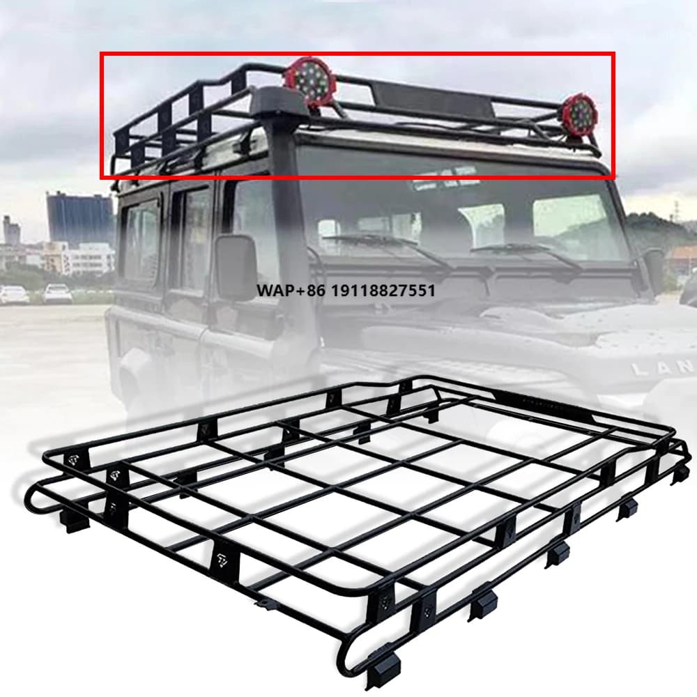 Offroad 4x4 Car Universal Aluminum Alloy Roof Rack Luggage Carrier Fit for landrover Defender 110