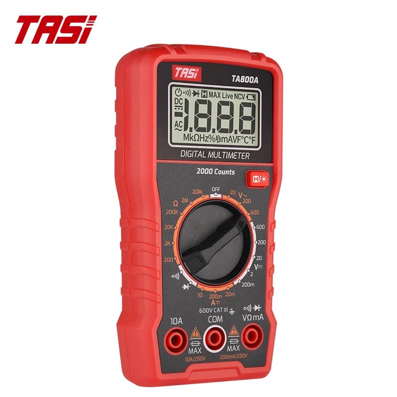 TASI TA800A Smart Digital Multimeter 600V Auto Range Tester with NCV Capacitance Resistance Continuity Buzzer for Repair Work