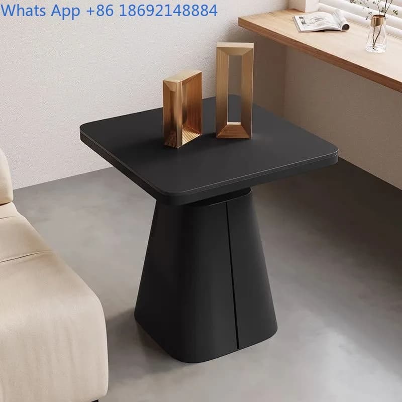 Light Luxury Rock Board Living Room Square Coffee Table Simple Creative Side Table Bedroom Bedside Small Coffee  Corner Table